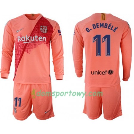 Koszulka FC Barcelona O.Dembele 11 Dziecięcy Trzeci Koszulki Piłkarskie 2018-2019 Długi Rękaw